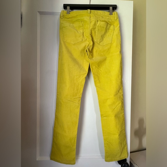 J.Crew Bright Yellow City Fit Corduroy Pants, Size 26S - Picture 2 of 7